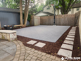 ultra base basketball court without concrete in backyard