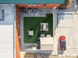 outdoor turf area