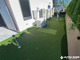 outdoor putting green on ultra base panel